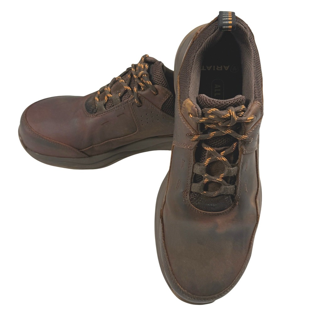 Ariat Work Mens Brown Leather Composite Toe Static Dissipating Shoes 8.5 EE Wide